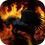 icon Black pegasus live wallpaper