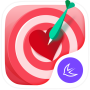 icon Valentine red heart theme for Black B3 Fox+