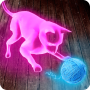 icon Neon Cat Tom Hologram