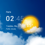 icon Transparent clock and weather for tecno W3